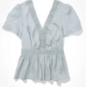 AE lace flutter sleeve blouse